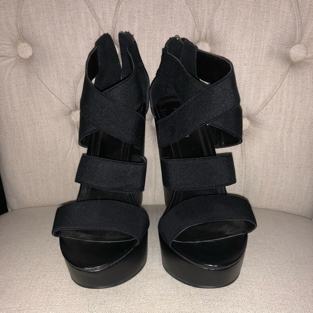 Black Platform Wedges